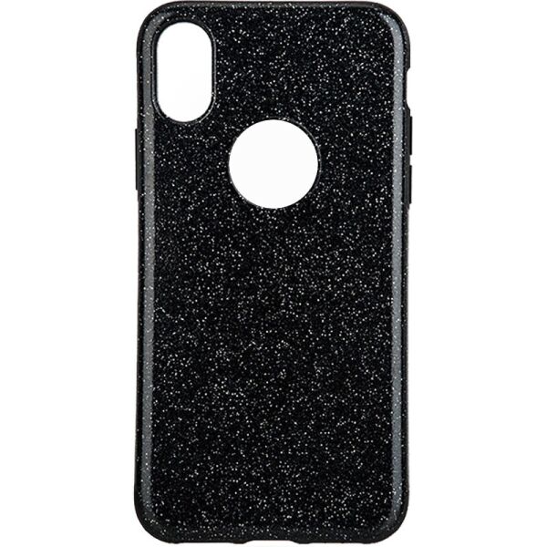 

Чехол-накладка TOTO 2 in1 tpu + glitter paper case iPhone X Black