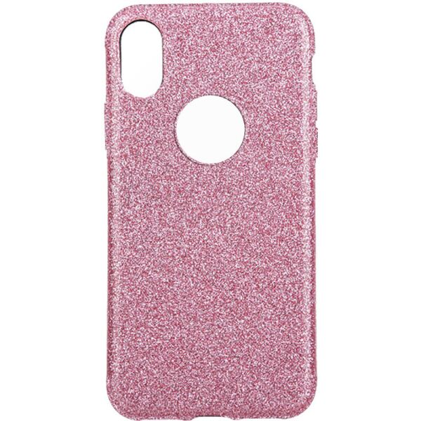 

Чехол-накладка TOTO 2 in1 tpu + glitter paper case iPhone X Rose Gold