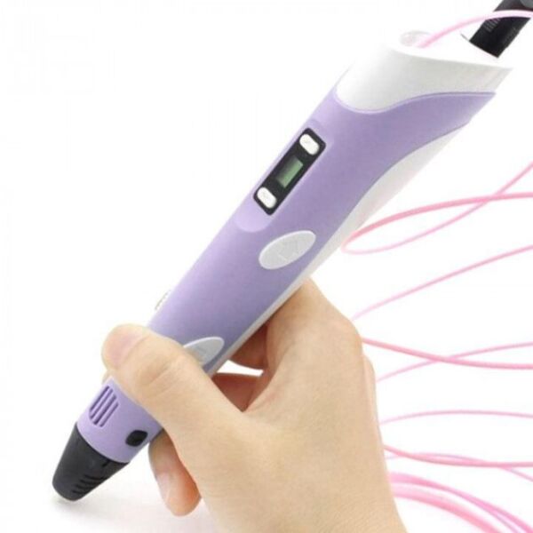 

3D ручка Pen 2 c LCD дисплеем 3Д принтер для рисования + пластик 4м Purple