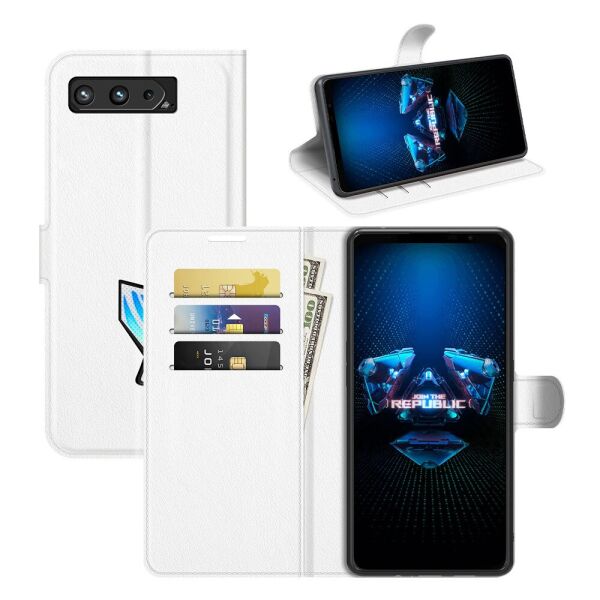 

Чехол-книжка Litchie Wallet для Asus Rog Phone 5 White