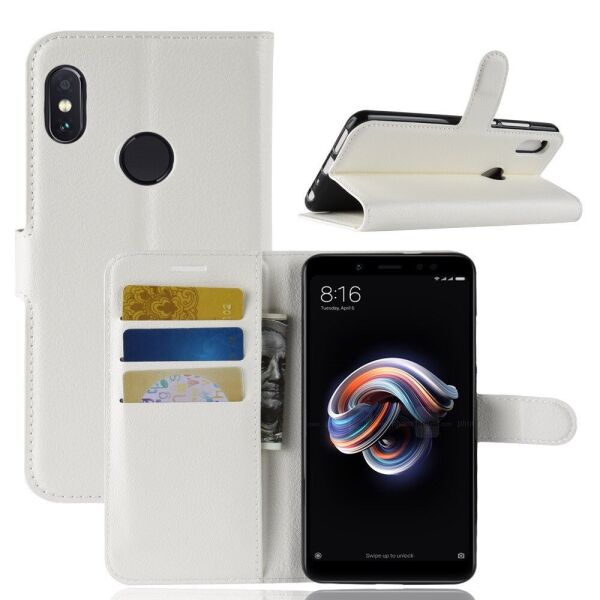 

Чехол-книжка Litchie Wallet для Xiaomi Redmi Note 5 Белый