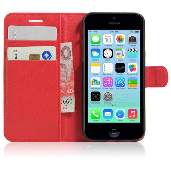 

Чехол-книжка Litchie Wallet для Apple iPhone 5C Красный