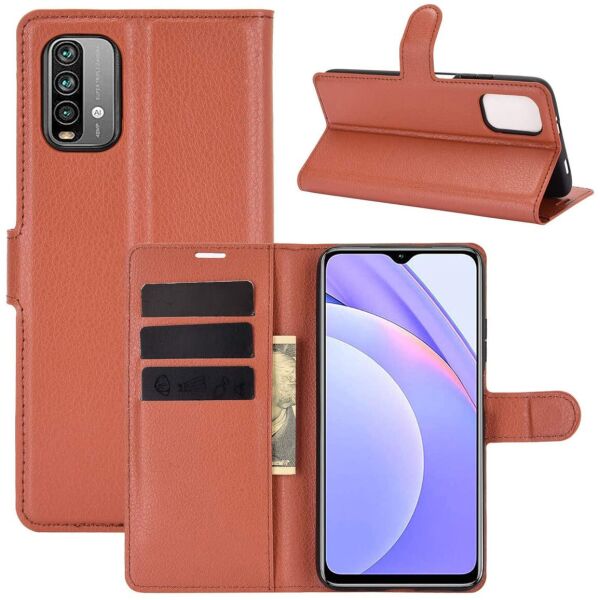 

Чехол-книжка Litchie Wallet для Xiaomi Redmi 9T Brown