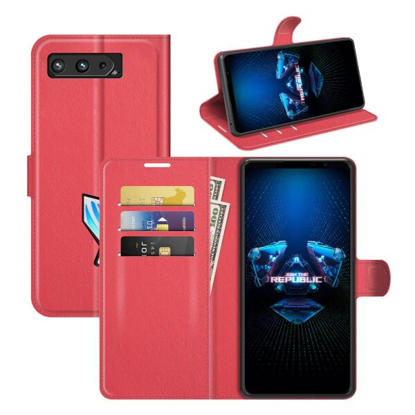 

Чехол-книжка Litchie Wallet для Asus Rog Phone 5 Red