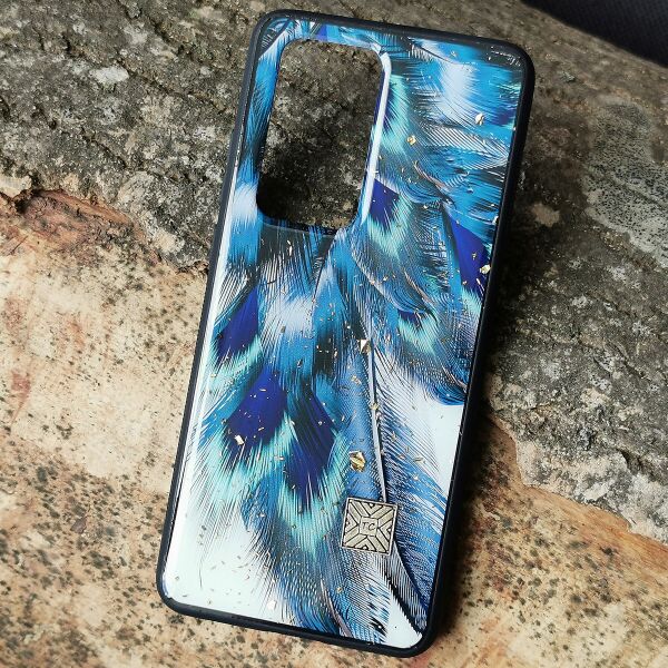

Чехол Epoxy Case для Huawei P40 Pro Blue Feather