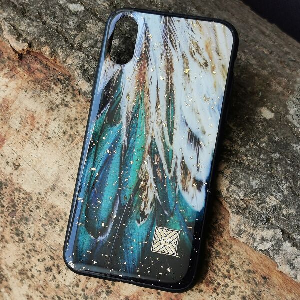 

Чехол Epoxy Case для Apple iPhone X / XS Green Feather