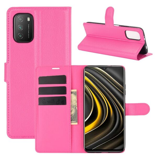 

Чехол-книжка Litchie Wallet для Poco M3 Rose