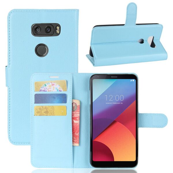 

Чехол-книжка Litchie Wallet для LG V30 / V30 Plus Голубой