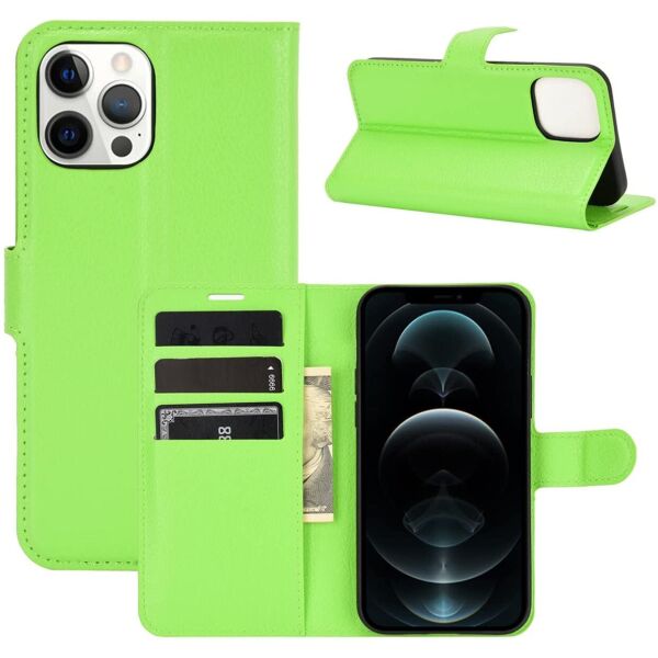 

Чехол-книжка Litchie Wallet для Apple iPhone 12 Pro Max Green
