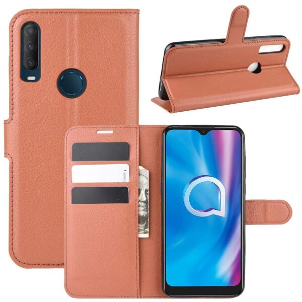 

Чехол-книжка Litchie Wallet для Alcatel 1SE (5030D) Brown