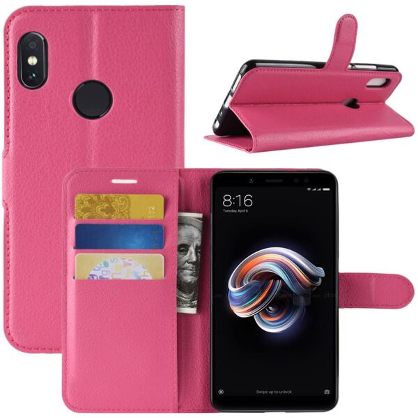 

Чехол-книжка Litchie Wallet для Xiaomi Redmi Note 5 Rose