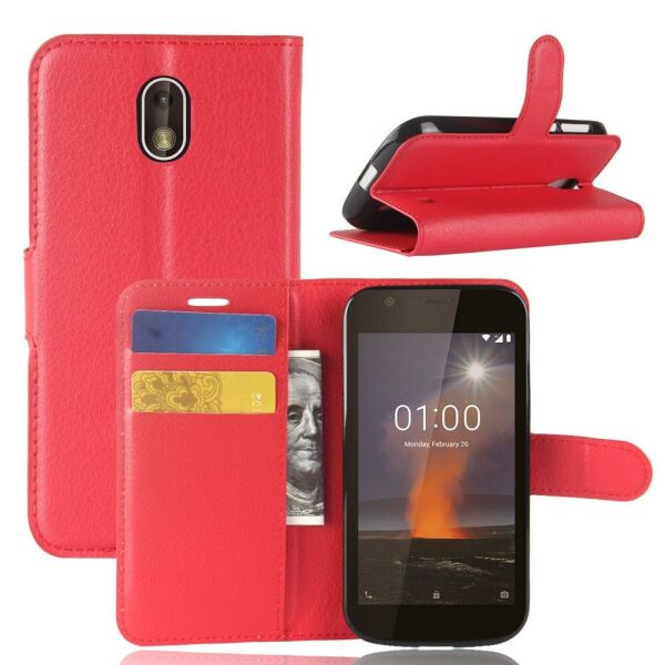 

Чехол-книжка Litchie Wallet для Nokia 1 Красный