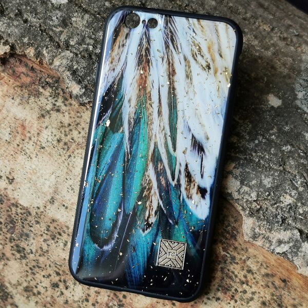

Чехол Epoxy Case для Apple iPhone 6 / 6S Green Feather