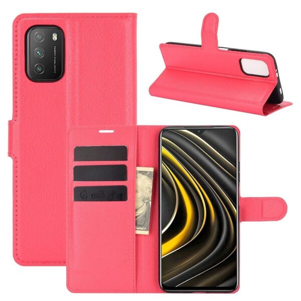 

Чехол-книжка Litchie Wallet для Poco M3 Red