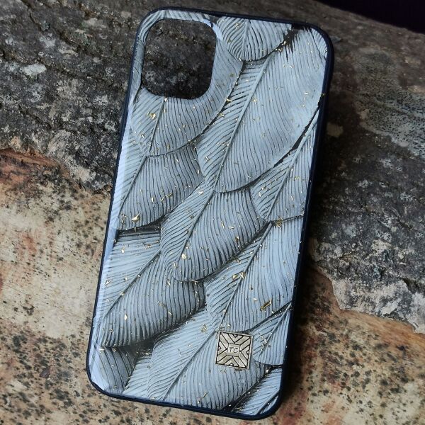 

Чехол Epoxy Case для Apple iPhone 11 Pro Max Grey Feather