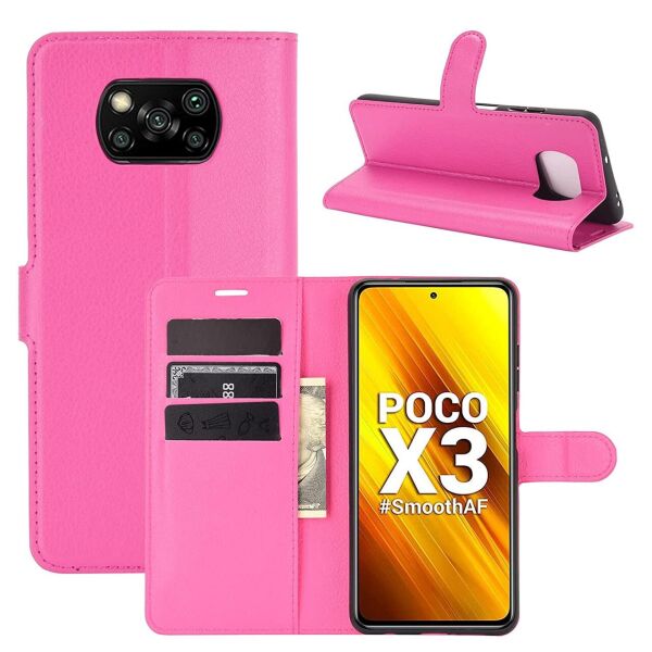 

Чехол-книжка Litchie Wallet для Poco X3 / X3 NFC / X3 Pro Rose