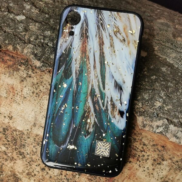 

Чехол Epoxy Case для Apple iPhone XR Green Feather
