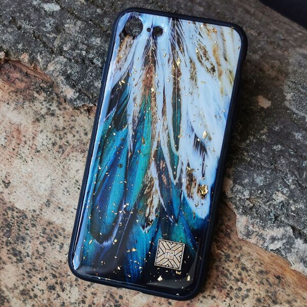 

Чехол Epoxy Case для Apple iPhone 7 / 8 / SE 2020 Green Feather