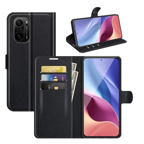 

Чехол-книжка Litchie Wallet для Poco F3 / Redmi K40 / K40 Pro Black