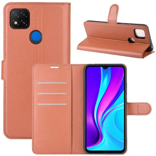 

Чехол-книжка Litchie Wallet для Xiaomi Redmi 9C Brown