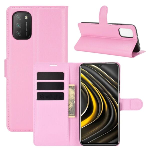 

Чехол-книжка Litchie Wallet для Poco M3 Pink