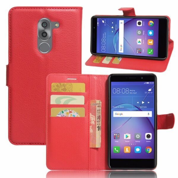 

Чехол-книжка Litchie Wallet для Huawei GR5 2017 Красный