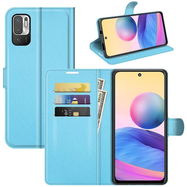 

Чехол-книжка Litchie Wallet для Xiaomi Redmi Note 10 5G Blue