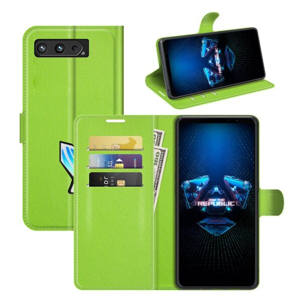 

Чехол-книжка Litchie Wallet для Asus Rog Phone 5 Green