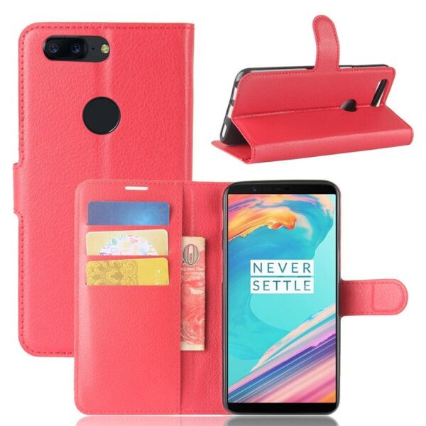 

Чехол-книжка Litchie Wallet для OnePlus 5T Красный