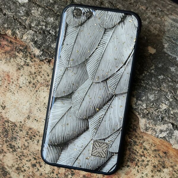 

Чехол Epoxy Case для Apple iPhone 6 / 6S Grey Feather