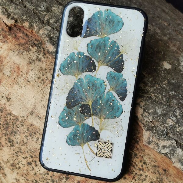 

Чехол Epoxy Case для Apple iPhone XS Max Blue Leaves