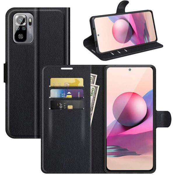 

Чехол-книжка Litchie Wallet для Xiaomi Redmi Note 10 / Note 10S Black