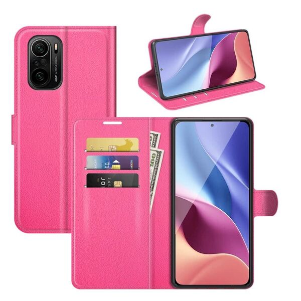 

Чехол-книжка Litchie Wallet для Poco F3 / Redmi K40 / K40 Pro Rose