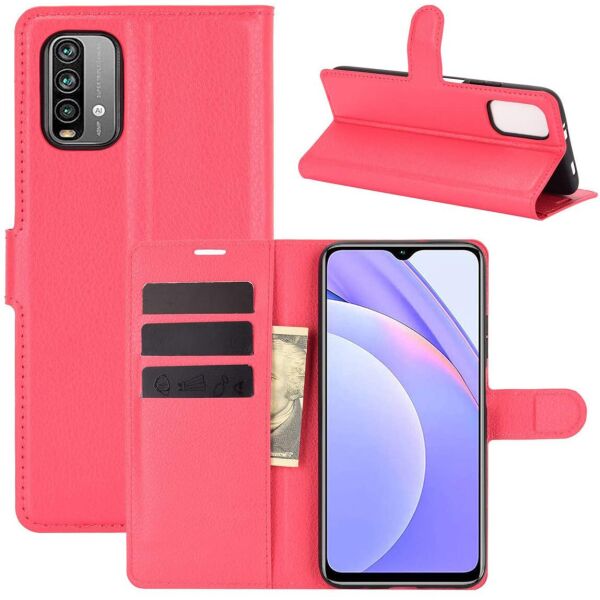

Чехол-книжка Litchie Wallet для Xiaomi Redmi 9T Red