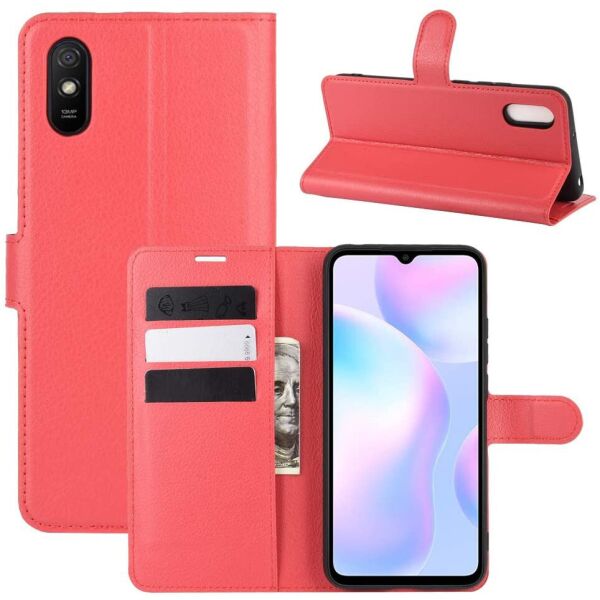 

Чехол-книжка Litchie Wallet для Xiaomi Redmi 9A Red