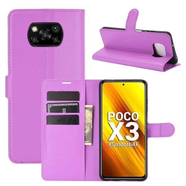 

Чехол-книжка Litchie Wallet для Poco X3 / X3 NFC / X3 Pro Violet