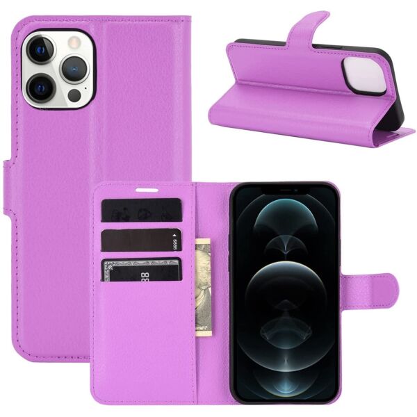 

Чехол-книжка Litchie Wallet для Apple iPhone 12 / 12 Pro Violet