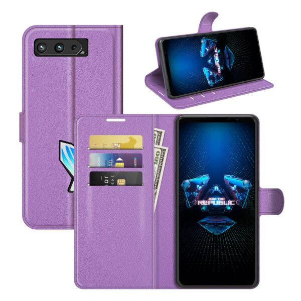 

Чехол-книжка Litchie Wallet для Asus Rog Phone 5 Violet