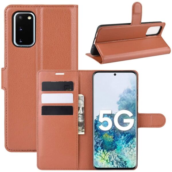 

Чехол-книжка Litchie Wallet для Samsung Galaxy S20 FE Brown