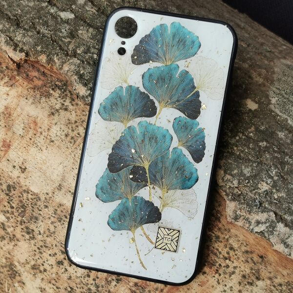 

Чехол Epoxy Case для Apple iPhone XR Blue Leaves