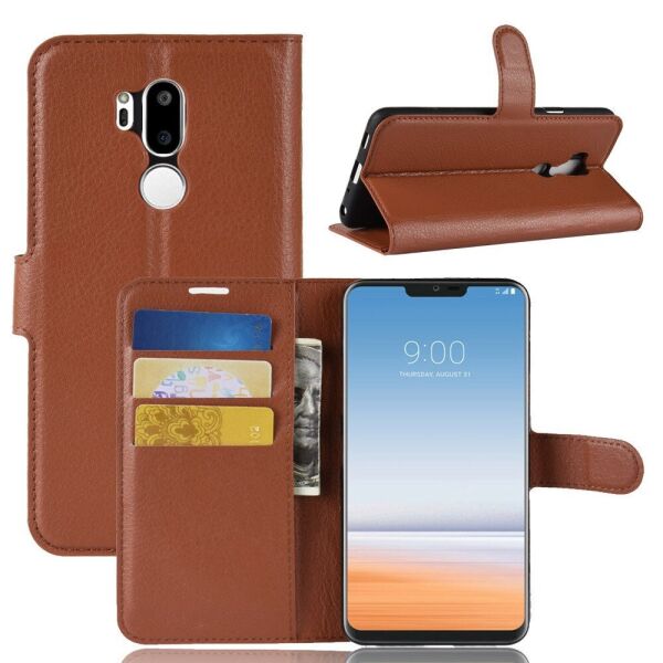 

Чехол-книжка Litchie Wallet для LG G7 Коричневый