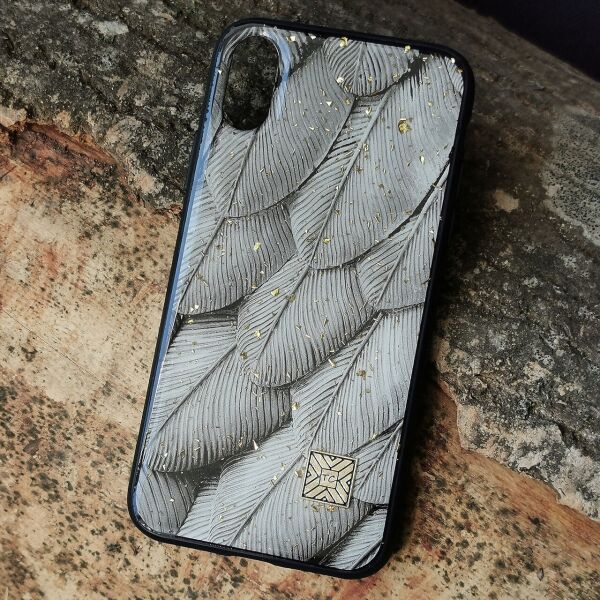 

Чехол Epoxy Case для Apple iPhone XS Max Grey Feather