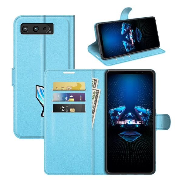 

Чехол-книжка Litchie Wallet для Asus Rog Phone 5 Blue