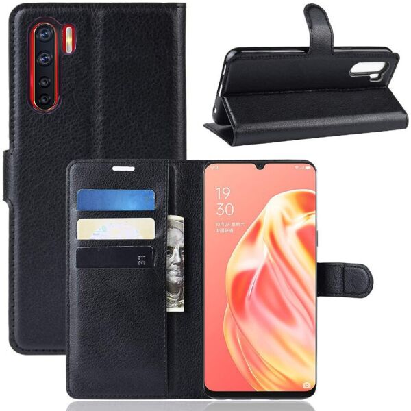 

Чехол-книжка Litchie Wallet для Oppo Reno 3 / A91 Black