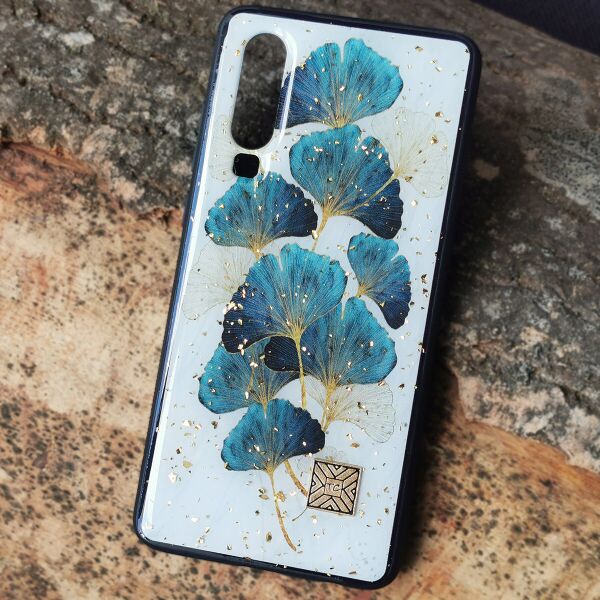 

Чехол Epoxy Case для Huawei P30 Blue Leaves