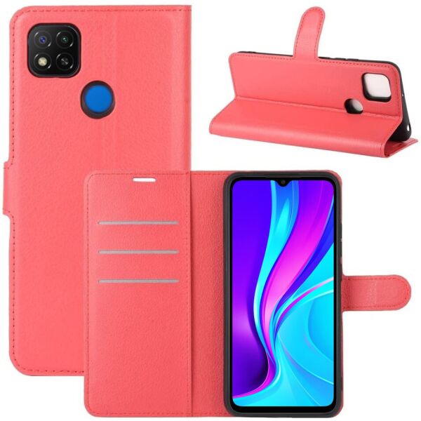 

Чехол-книжка Litchie Wallet для Xiaomi Redmi 9C Red