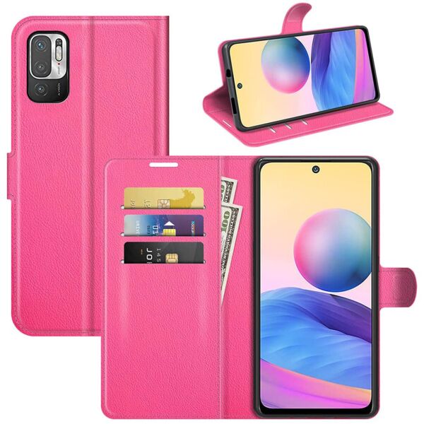

Чехол-книжка Litchie Wallet для Xiaomi Redmi Note 10 5G Rose