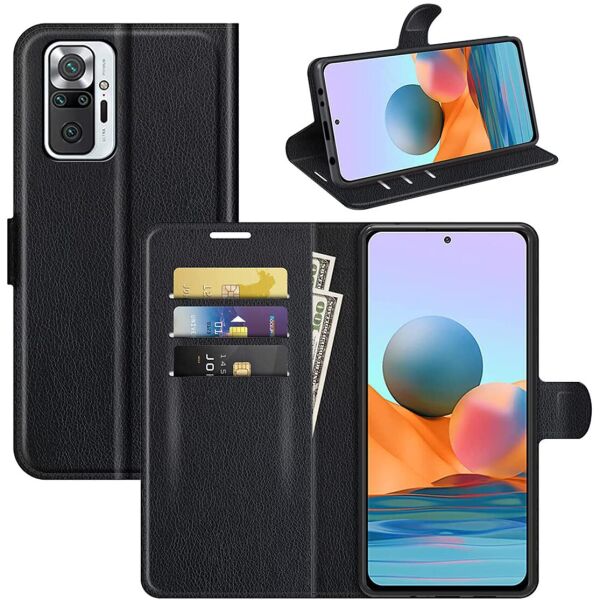 

Чехол-книжка Litchie Wallet для Xiaomi Redmi Note 10 Pro Black
