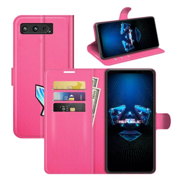 

Чехол-книжка Litchie Wallet для Asus Rog Phone 5 Rose