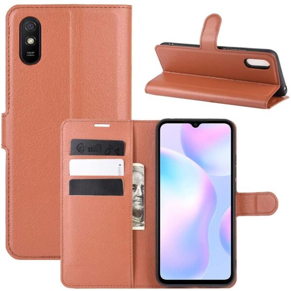 

Чехол-книжка Litchie Wallet для Xiaomi Redmi 9A Brown